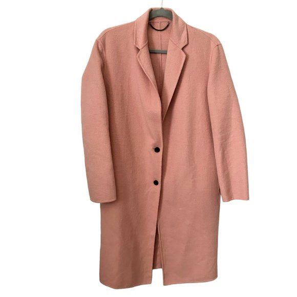 All Saints Anya Pink Wool Blend Longline Coat XS - Picture 2 of 11